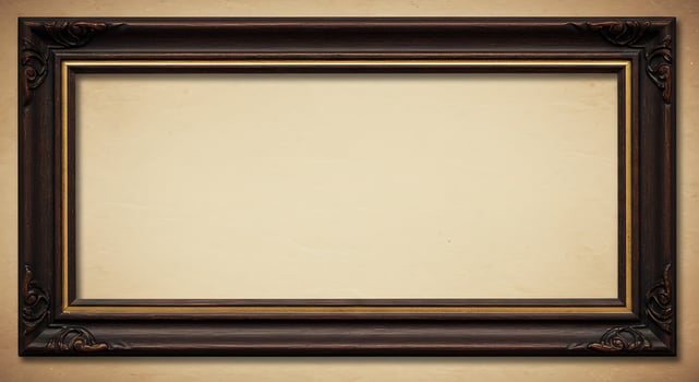 An empty frame with a brown background photo