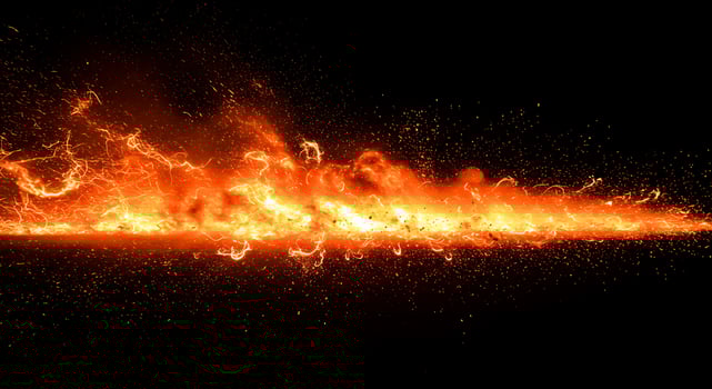 A large explosion of fire and smoke photo