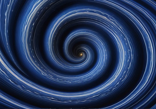 Abstract blue vortex swirl resembling a wormhole or black hole in space with concentric circular patterns illustration photo