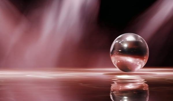 A ball with a red and black background photo