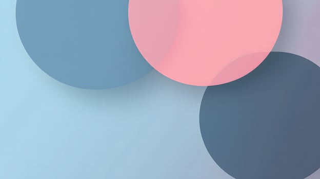 Abstract Composition Featuring Geometric Circles in Soft Pastel Colors, Perfect for Modern Design and Creative Projects with a Minimalist Aesthetic photo