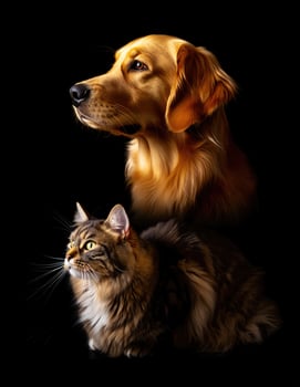 Animals on a farm enjoying the sunny afternoon together photo
