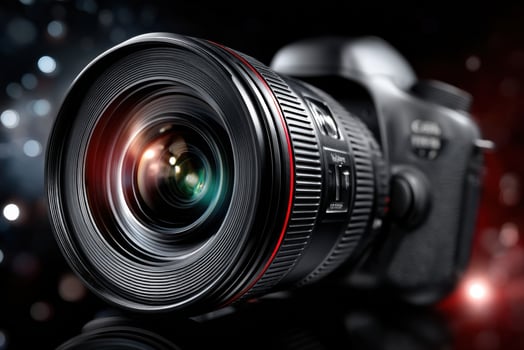 of a Professional Camera Lens, High Quality Image photo