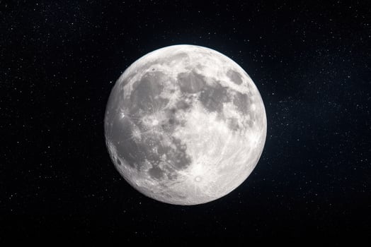 Full Moon in a Starry Night Sky Celestial Beauty photo