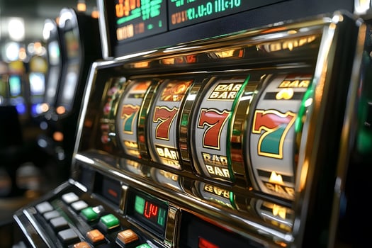 Casino Slot Machine Jackpot Gambling and Luck Concept for Entertainment Design photo
