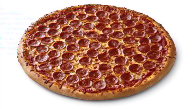 Top View Large Pepperoni Pizza, Food Photography photo