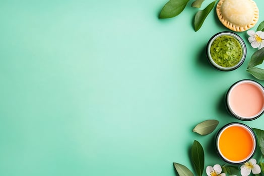 Top View Of Chicken Empanadas With Chimichurri On Vibrant Background With Copy Space, Cuisine Photography photo