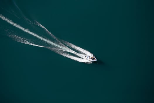 Motorboat, Lake Millstatt, Carinthia, Austria photo