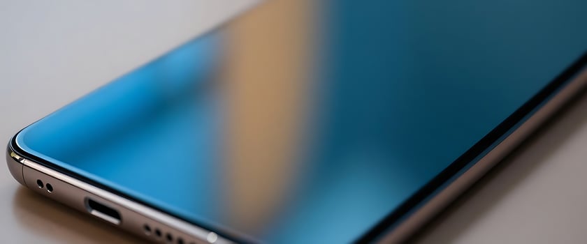 close up of a cell phone on a table photo