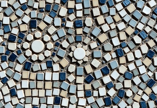close up of a mosaic tile wall photo