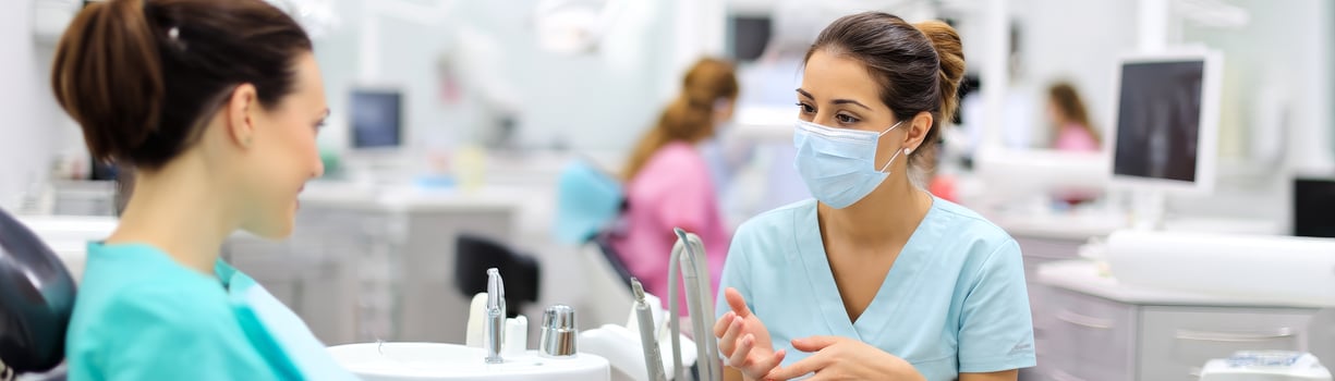 Dental consultation with patient dental office photography bright close-up photo