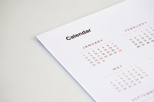 calendar planner on white background photo