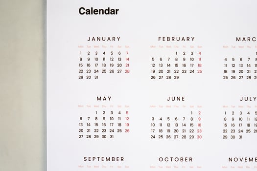 calendar sheet on the wall photo