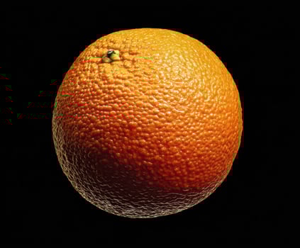 Bright orange fruit with textured skin for culinary use or nutrition photo
