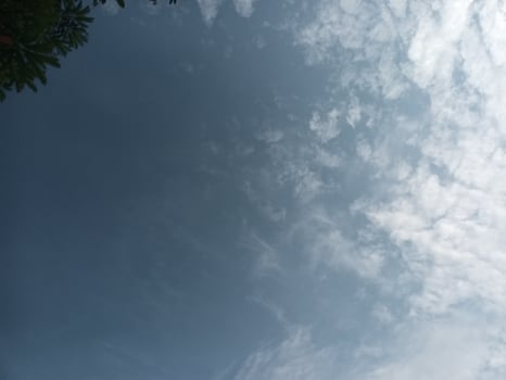 Patchy clouds in open air photo