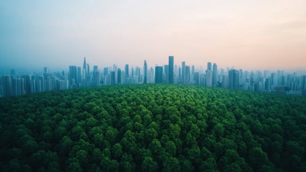Urban Forest A Symbiotic Landscape of City and Nature photo
