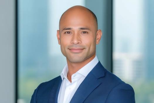 Professional Businessman Portrait Confident and Successful Leader in Modern Corporate Setting photo