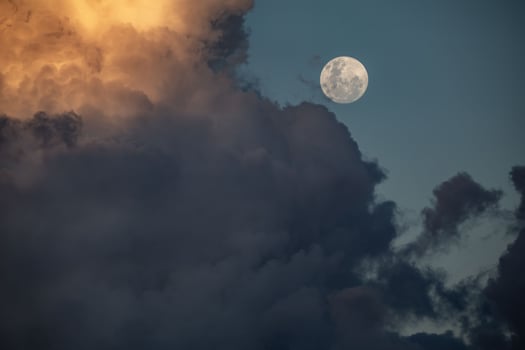 Spectacular and premium photography of the full moon. photo