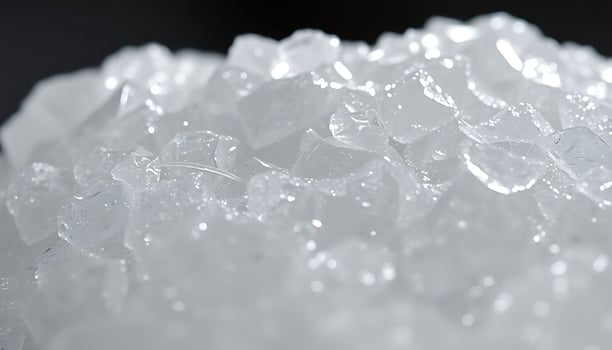 pile of ice crystals sitting on top of a table photo