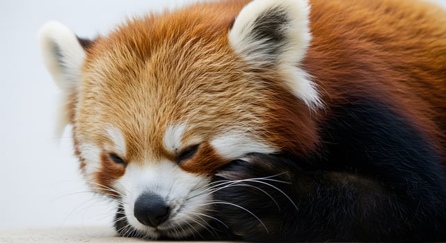 Sleeping Red Panda photo