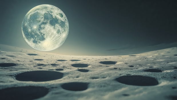 whispering sounds echo through a ever-changing on the moon photo