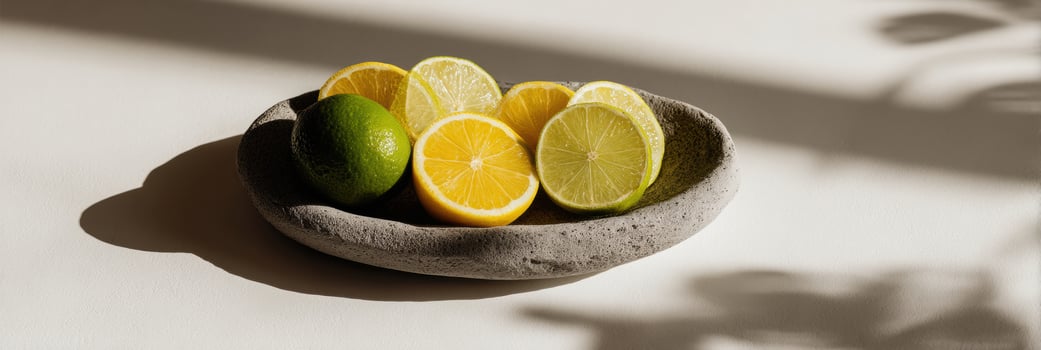 A bowl of lemons and limes photo