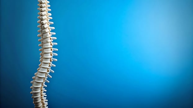 Anatomical Spine Model Depiction with Detailed Vertebrae Structure photo
