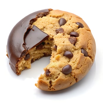 Chocolate Dipped Cookie Half Eaten Photo