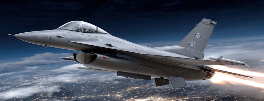 A fighter jet flying through the air photo