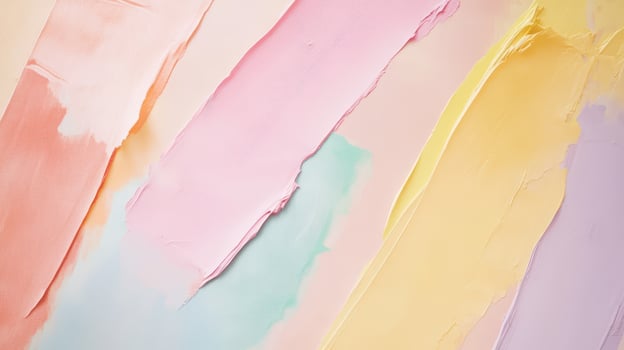 Colorful abstract paint strokes on textured canvas photo