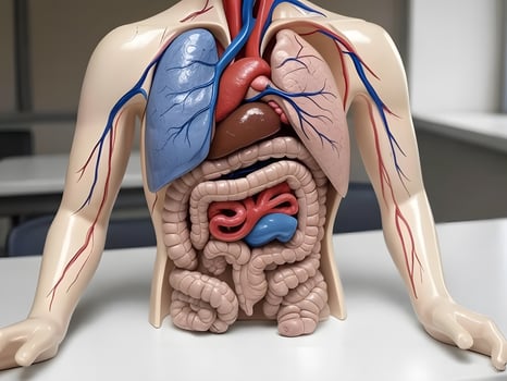 Human body anatomy model internal organs photo