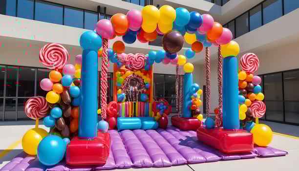 Inflatable candy play area photo