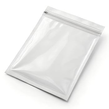 Clear Plastic Envelope Isolated on White Background photo