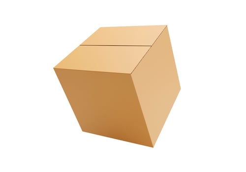Brown Cardboard paper box isolated on white background3 photo