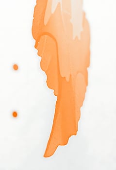 close up of a piece of paper with orange ink photo
