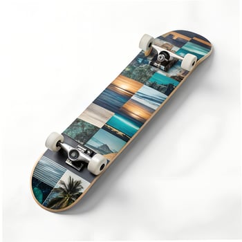 Skateboard Collection Isolated on White Background photo