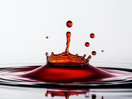 Colorful splash of liquid creates mesmerizing crown shape photo