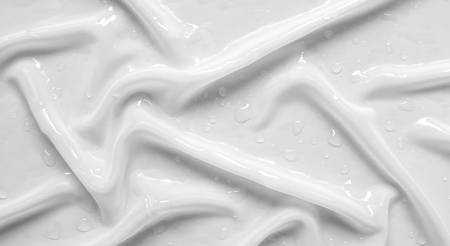 Cream Surface Texture with Water Droplets, Abstract White Background photo