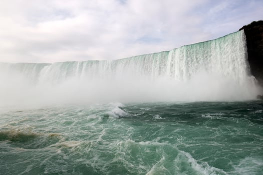 Niagara falls on the border of New York in the United States and Ontario in Canada. photo