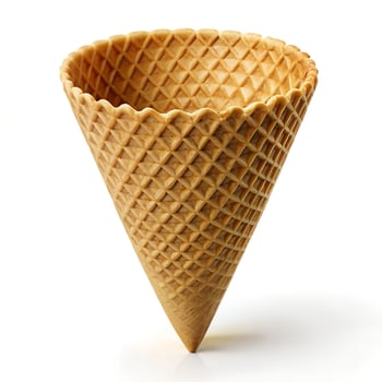 Geometric Waffle Cone Ice Cream Photo