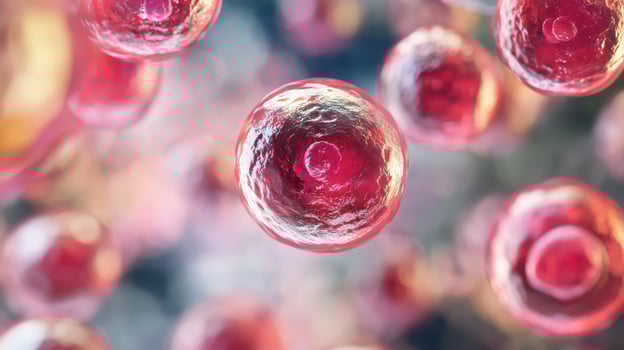 Red cells show structure microscopically photo