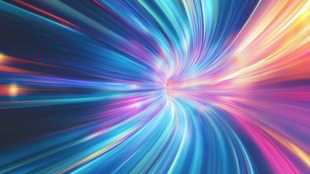 Vibrant motion from colorful light swirl photo