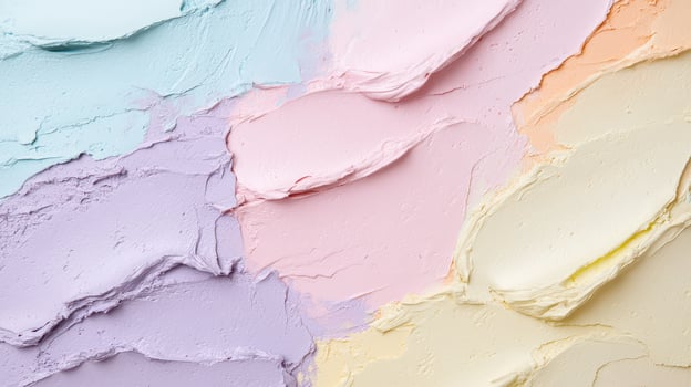 Colorful texture composition of pastels on canvas photo