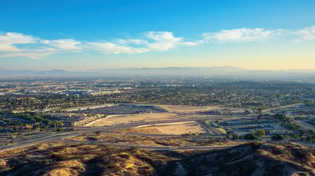 Stunning aerial view of expansive urban landscape photo