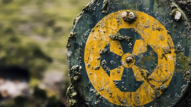 Hazardous materials warning sign photo