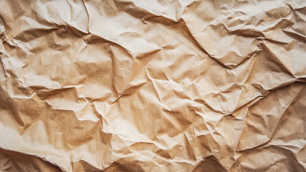 Unique patterns on crumpled brown paper photo