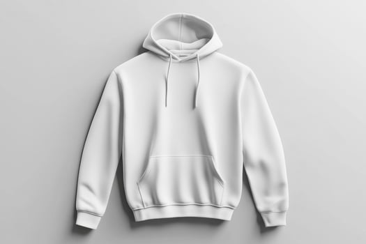 White hoodie mockup on a gray background photo