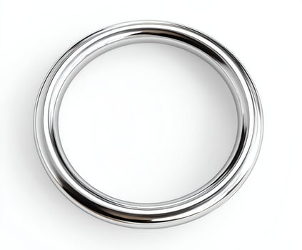 silver circle ring on white photo