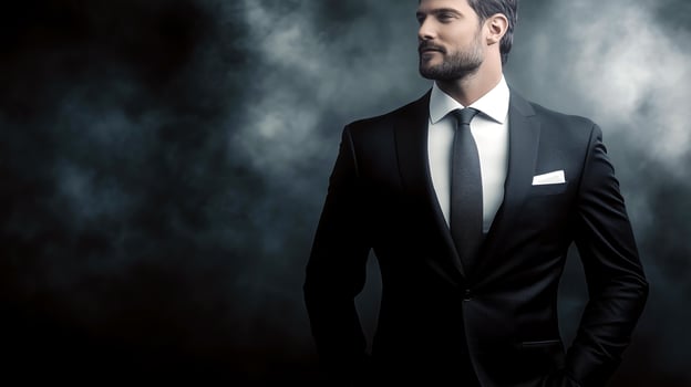 handsome gentleman in suit photo