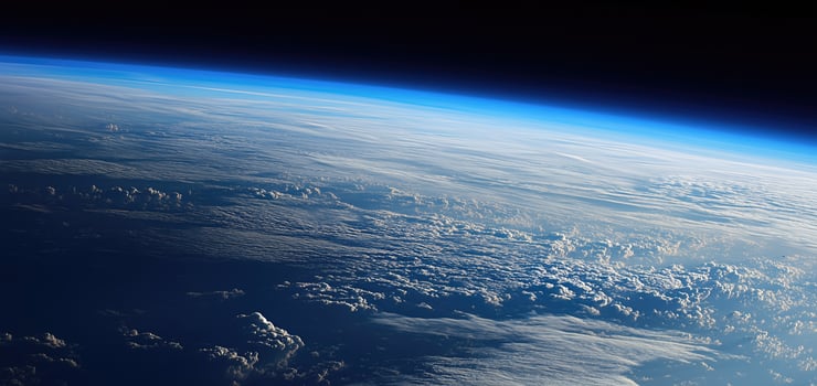 View of the Earth from space photo